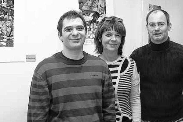 Arbeiten an Bildungsprojekten, die nachwirken sollen: Burak Selz, Cristel Henner und Ben Scheffler (v.l.). Foto: Ralf Roeger